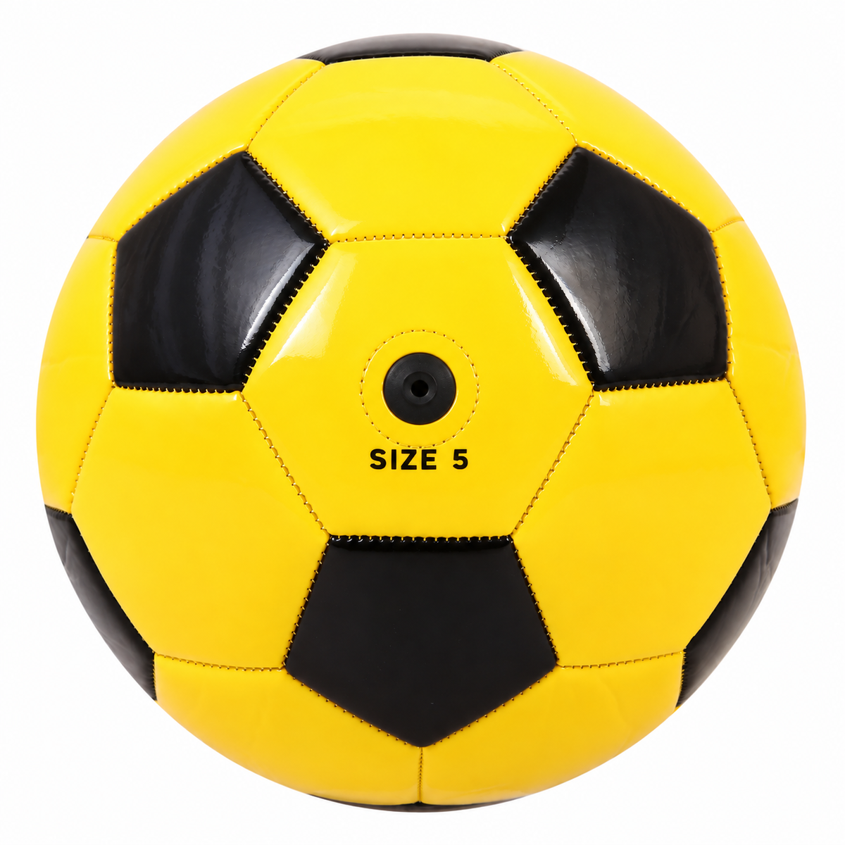 Yellow & Black Soccer Ball Size 5 | Soft PU Football