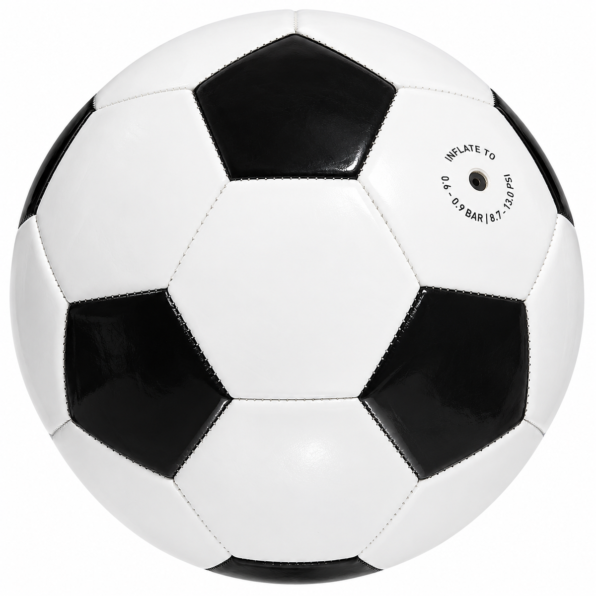 Classic Size 5 Soccer Ball with Latex Bladder – Black & White Football