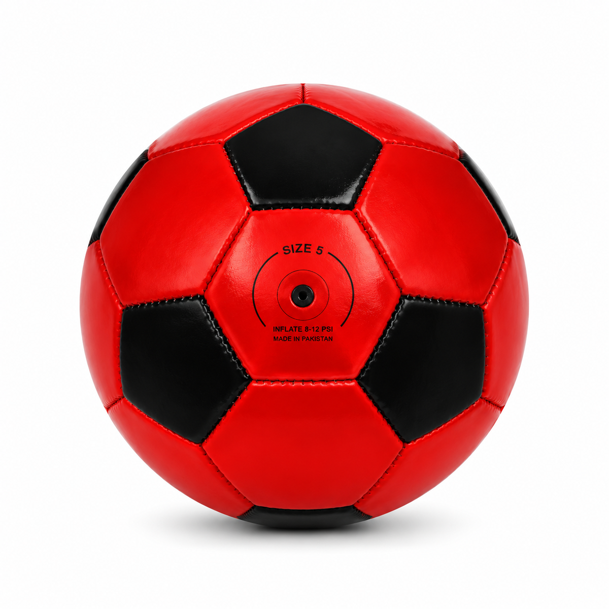 Size 5 Soccer Ball – Red & Black Football  Training & Match Ball